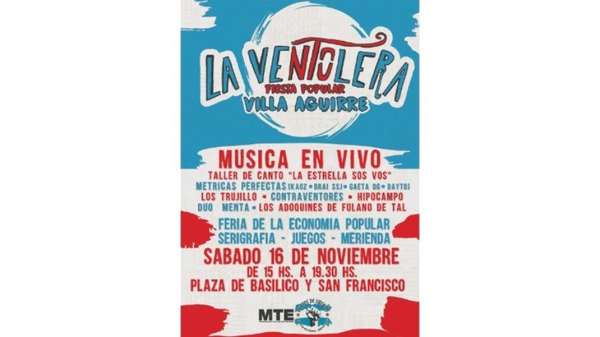 Fiesta popular en Villa Aguirre